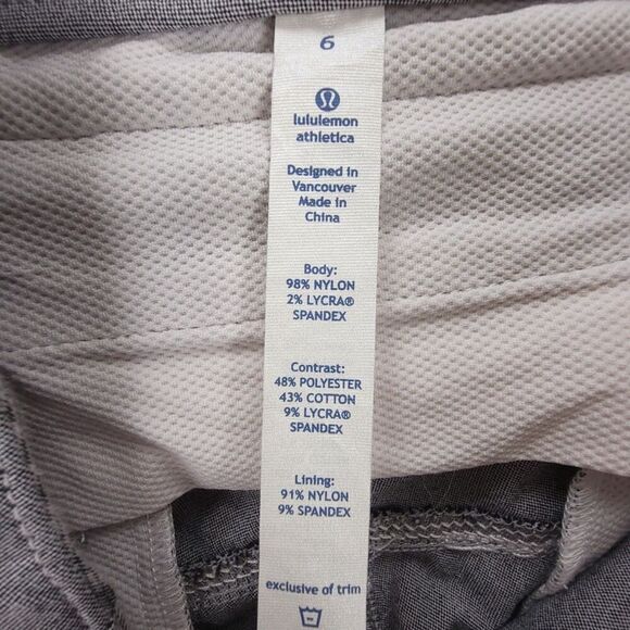LULULEMON Pedal Power Pants Commuter Cycling Biking Neutral Blush Gray Womens 6 - Picture 2 of 8